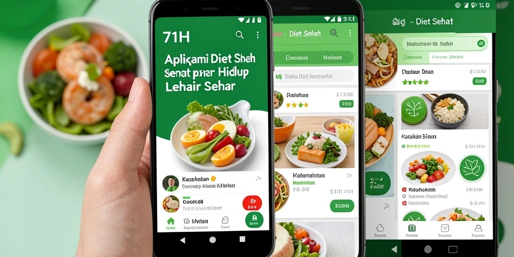 Tampilan antarmuka 71H yang menarik dan mudah digunakan untuk diet sehat.