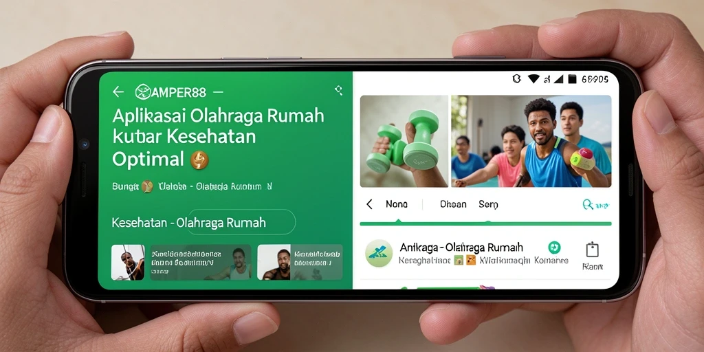 Tampilan antarmuka AMPER88 yang mudah digunakan untuk olahraga rumah.