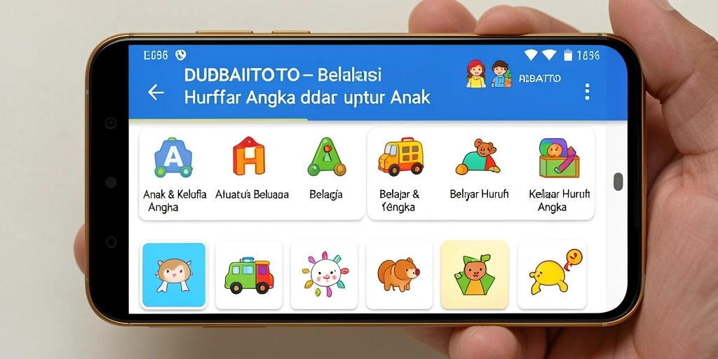 Screenshot utama DUBAITOTO menunjukkan antarmuka belajar yang interaktif.