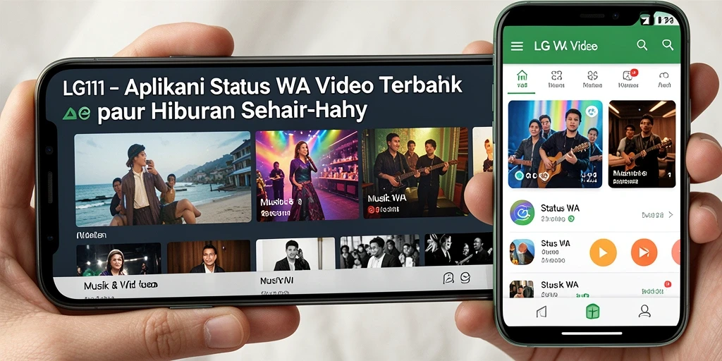 Tampilan antarmuka LG111 yang menarik untuk mengakses video status.