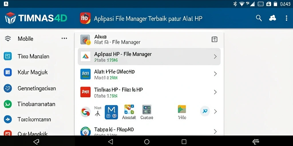 Tampilan antarmuka TIMNAS4D yang sederhana dan fungsional.