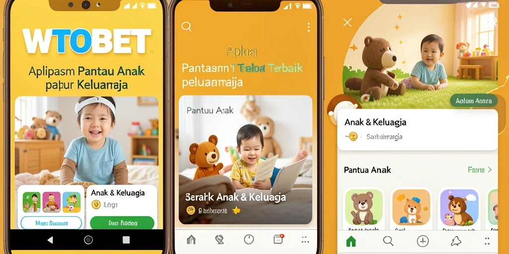 Antarmuka aplikasi WTOBET yang intuitif dan mudah digunakan oleh anak.